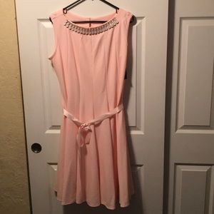 Women’s PXL pink Haani belted swing dress NWT